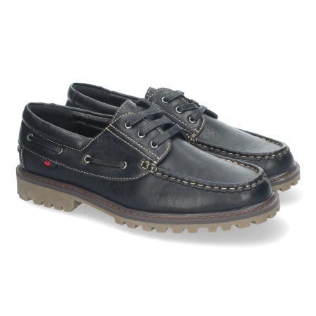 Mocasines elegantes planos para hombre color negro 8081