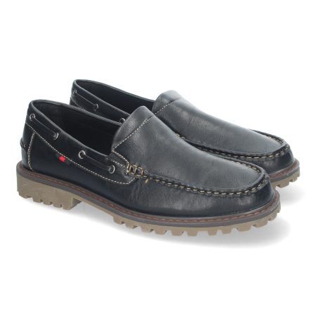 Mocasines elegantes planos para hombre color negro 8082