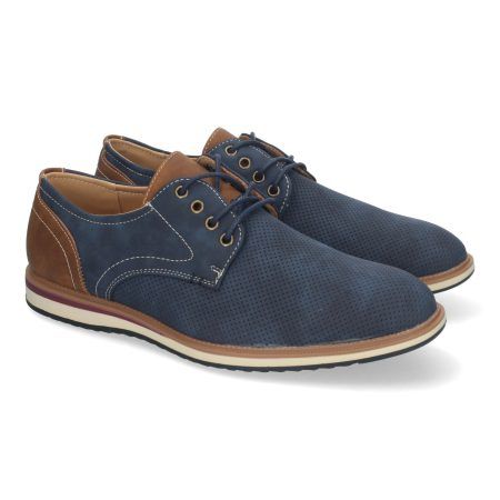 Zapatos planos cómodos para hombre color azul TF8851