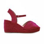 sandalias de cuña en yute fucsia pares-min