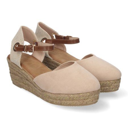 Alpargatas de cuña en yute comoda mujer color beige A-3005