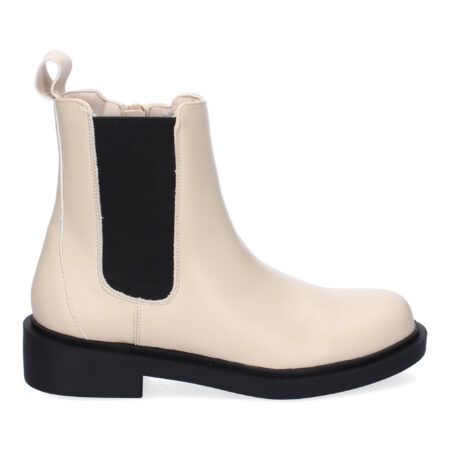 Botines planos estilo chelsea para mujer color beige DB-3357