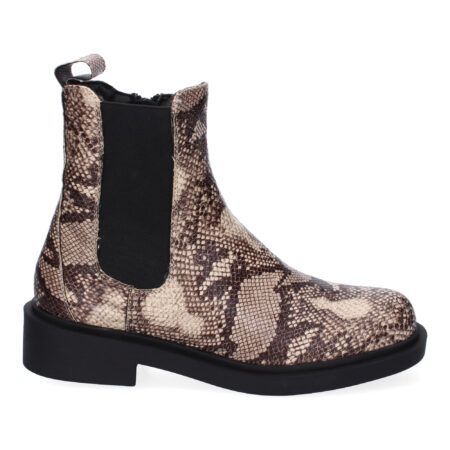 Botines planos estilo chelsea para mujer color serpiente DB-3357