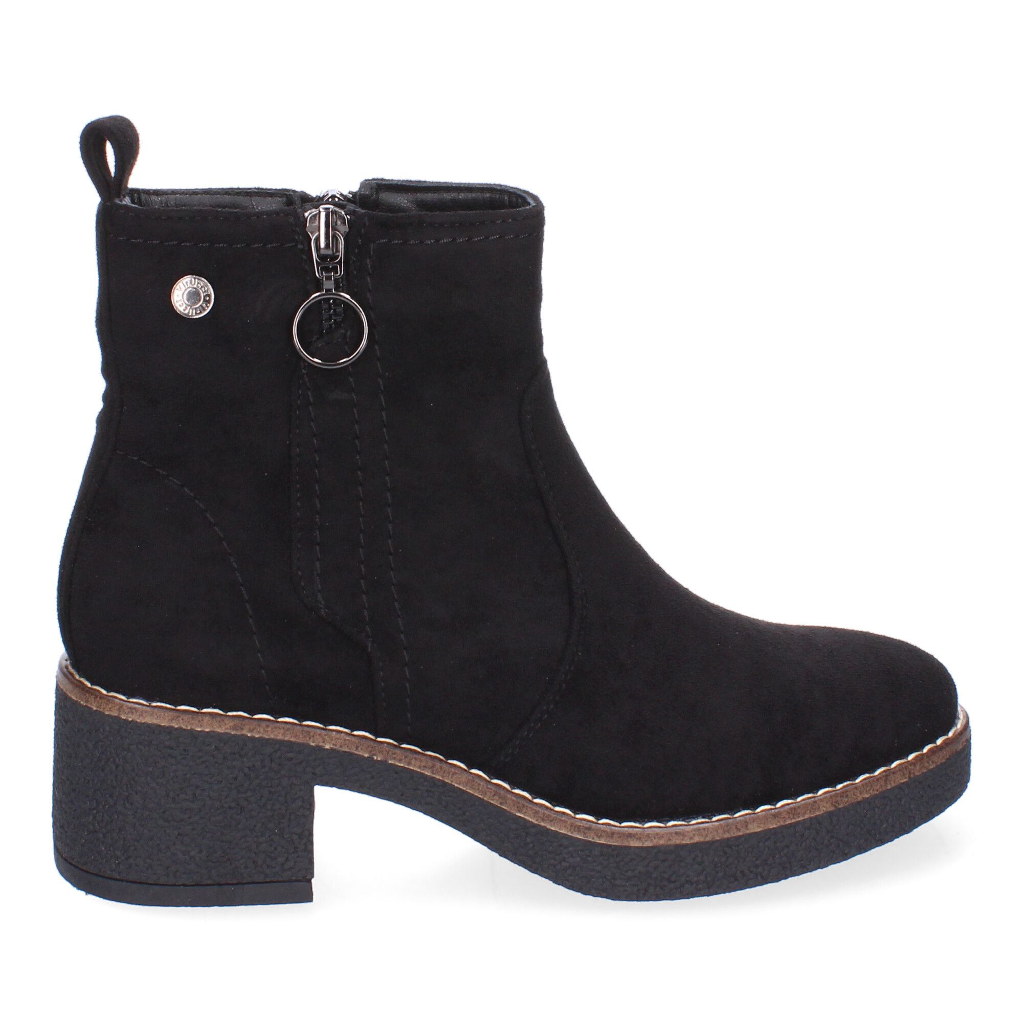 VRA-1082-Negro_1.jpg Botines planos cómodos cremallera para mujer color negro VRA-1082