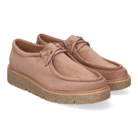 Mocasines de mujer estilo wallabee cómodos color kaki YZ24-039