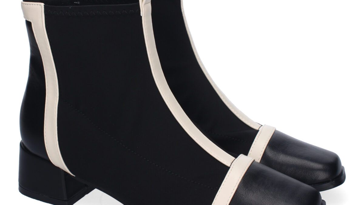 Botines De Tacón Con Trasera Para Mujer - Punta Elegante, Material Sintético, Antideslizantes, Color Negro