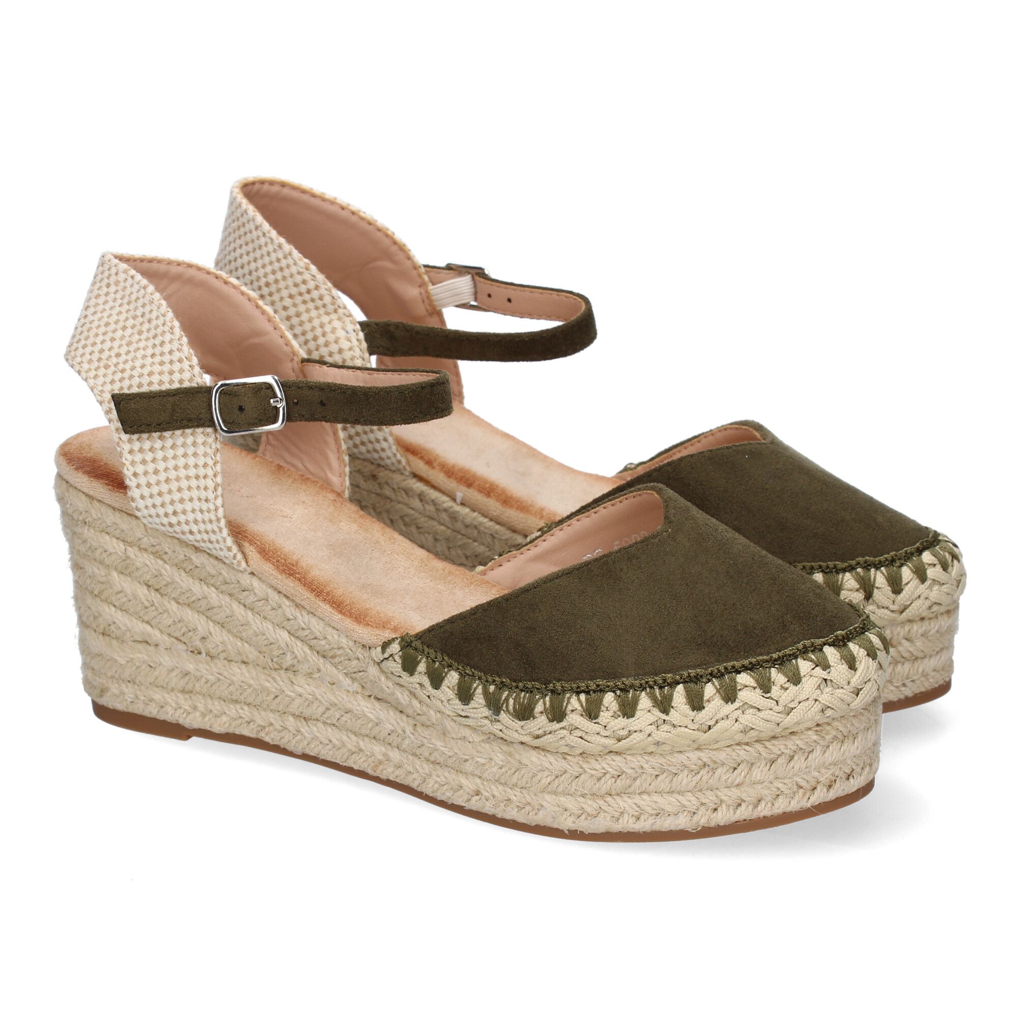 5Q92-Verde_0.jpg Sandalias de cuña media en yute para mujer color verde 5Q92