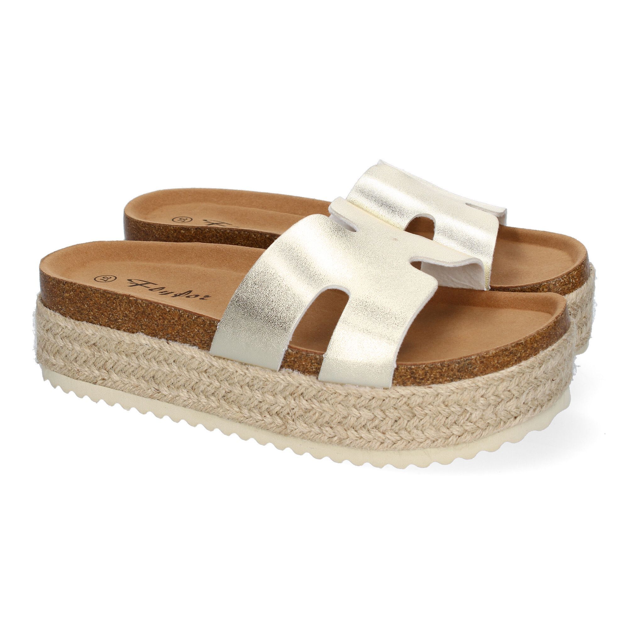 M-288-Oro_0.jpg Sandalias doradas bio de plataforma en yute para mujer M-288