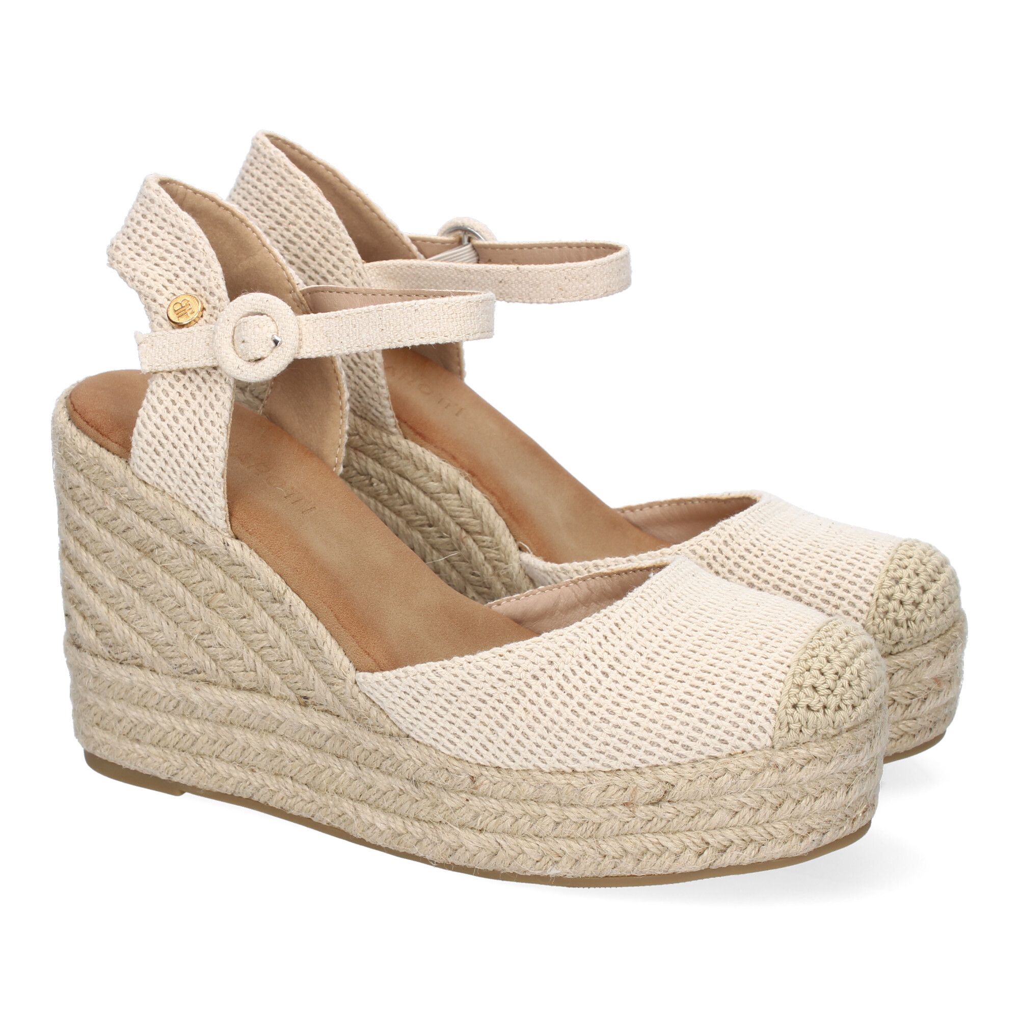 CF-5243-Beige_0.jpg Alpargata de cuña en yute cómoda hebilla mujer color beige CF-5243